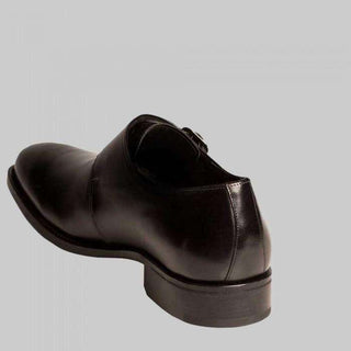 Mezlan Gregorio Mens Luxury Shoes Black Burnished Calfskin Loafers (MZW2806)-AmbrogioShoes