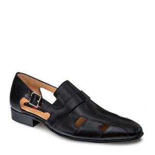 Mezlan Handel Black calfskin Leather Sandals (MZ2815)-AmbrogioShoes