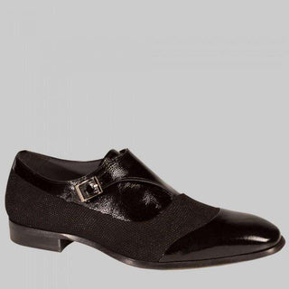 Mezlan Havre Mens Luxury Shoes Black Glass Beaded Suede Loafers (MZW2814)-AmbrogioShoes