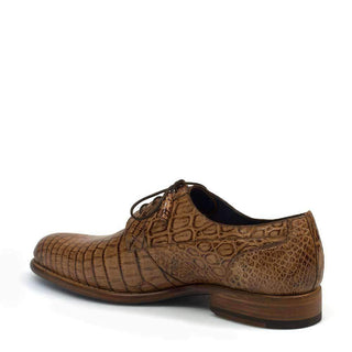 Mezlan Hercules Mens Luxury Shoes Beige & Brown Genuine Alligator Oxfords 4325-J (MZ2376)-AmbrogioShoes