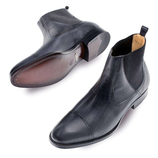 Mezlan Higgins Men's Black Calf-skin Leather Boots 8462(MZ2668)-AmbrogioShoes