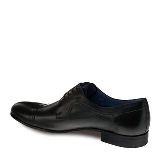 Mezlan Homar Black Hand-Burnished Calfskin Leather Oxfords 8948 (MZ2831)-AmbrogioShoes