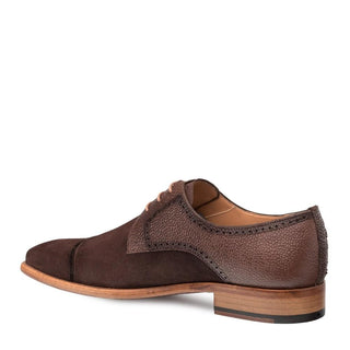 Mezlan Janus 9661 Men's Shoes Brown Suede / Calf-Skin Leather Derby Oxfords (MZ3223)-AmbrogioShoes