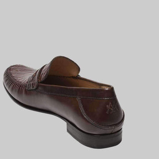 Mezlan Kronos Mens Luxury Shoes Sport Crocodile & Burnished Calfskin Moccasins 7162-C (MZ2389)-AmbrogioShoes