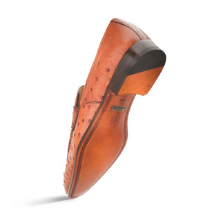 Mezlan Lisbon Men's Designer Shoes Brandy Ostrich Loafers 4561-S (MZ3129)-AmbrogioShoes