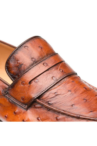 Mezlan Lisbon Ostrich Skin Loafer 4561-S (MZ3128)-AmbrogioShoes