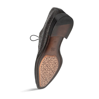 Mezlan Lontani 21039 Men's Shoes Black Embossed Calf-Skin Leather Derby (MZ3707)-AmbrogioShoes