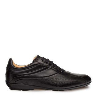 Mezlan Luka Men's Shoes Black Calf-skin Leather and Deer Skin Sneakers 9079 (MZ3009)-AmbrogioShoes