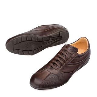 Mezlan Luka Men's Shoes Brown Calf-skin Leather and Deer Skin Sneakers 9079 (MZ3010)-AmbrogioShoes