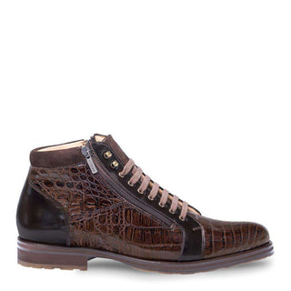 Mezlan Manson Men's Brown Cocodile & Calf-skin Leather Boots 4448(MZ2658)-AmbrogioShoes