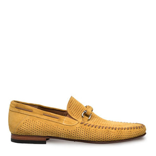 Mezlan Marcello Men's Shoes Mustard Suede Leather Moccasin Loafers 7272 (MZ3154)-AmbrogioShoes