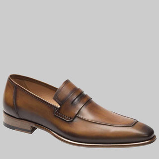 Mezlan Marcus Mens Luxury Shoes Honey Italian Calfskin Loafers 8232 (MZ2371)-AmbrogioShoes