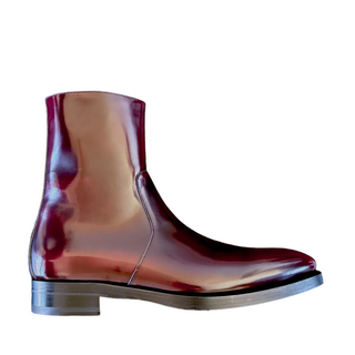 Mezlan Marques 20920 Burgundy Polished Leather High-Top Boots (MZ3655)-AmbrogioShoes