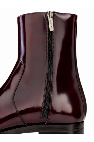 Mezlan Marques Burgundy Polished Leather High-Top Boots (MZ3655)