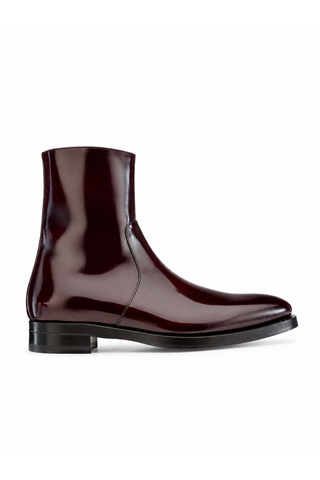 Mezlan Marques Burgundy Polished Leather High-Top Boots (MZ3655)