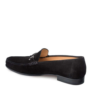 Mezlan Marsella Men's Shoes Black Suede Loafers 7258 (MZ3025)-AmbrogioShoes