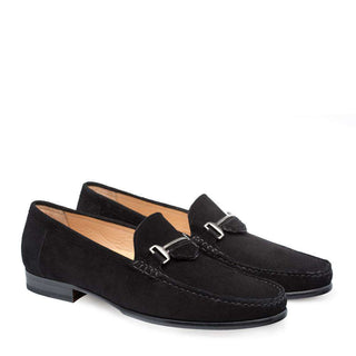 Mezlan Marsella Men's Shoes Black Suede Loafers 7258 (MZ3025)-AmbrogioShoes