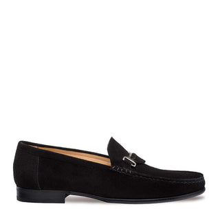 Mezlan Marsella Men's Shoes Black Suede Loafers 7258 (MZ3025)-AmbrogioShoes