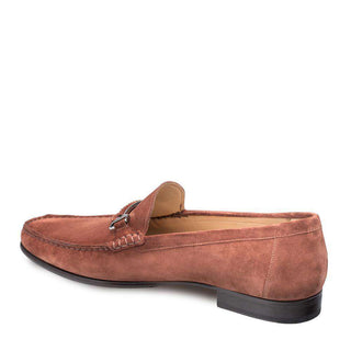 Mezlan Marsella Men's Shoes Cognac Suede Loafers 7258 (MZ3026)-AmbrogioShoes