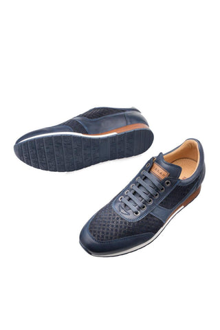 Mezlan Maxim Men's Designer Shoes Suede / Leather Sneakers (MZ3123)