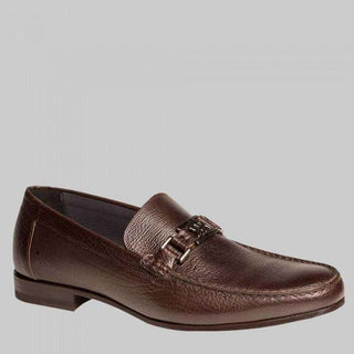 Mezlan Medusa IV Mens Luxury Shoes Dark Brown Calfskin Loafers (MZW2858)-AmbrogioShoes