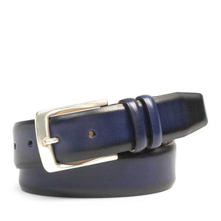 Mezlan Men's Belt Blue Calf-Skin Leather AO11111 (MZB1162)-AmbrogioShoes