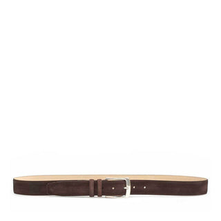 Mezlan Men's Belt Brown Suede Leather AO10625 (MZB1169)-AmbrogioShoes