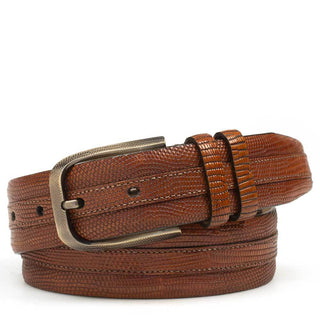 Mezlan Men's Belt Honey Brown Genuine Lizard-Skin AO10954 (MZB1168)-AmbrogioShoes