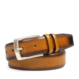 Mezlan Men's Belt Honey Calf-Skin Leather AO11111 (MZB1166)-AmbrogioShoes