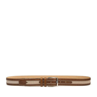 Mezlan Men's Belt Honey and Bone Multi Material AO10948 (MZB1176)-AmbrogioShoes