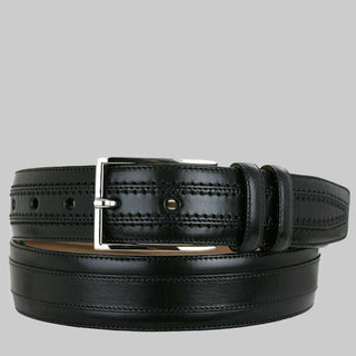 Mezlan Mens Belts Black Calfskin AO8595 (MZB1092)-AmbrogioShoes