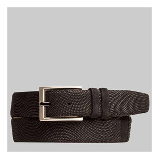 Mezlan Mens Belts Black Suede AO9334 (MZB1026)-AmbrogioShoes