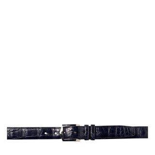 Mezlan Men's Belts Blue Exotic Alligator AO7645 (MZB1187)-AmbrogioShoes