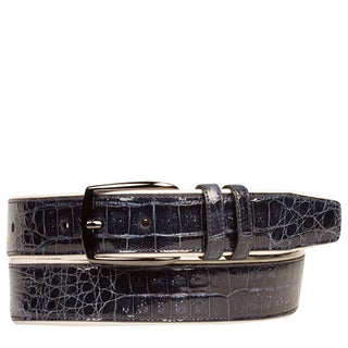 Mezlan Mens Belts Blue Exotic Crocodile AO10354 (MZB1021)-AmbrogioShoes