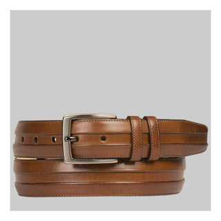 Mezlan Mens Belts Brown Burnished Calfskin AO10639 (MZB1037)-AmbrogioShoes