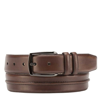 Mezlan Men's Belts Brown Calfskin AO10834 (MZB1061)-AmbrogioShoes