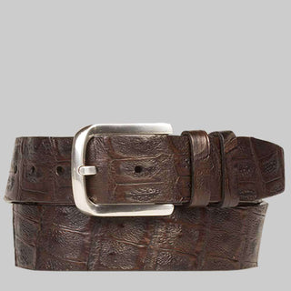 Mezlan Mens Belts Brown Exotic Crocodile AO10304 (MZB1010)-AmbrogioShoes