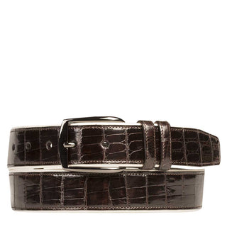 Mezlan Men's Belts Brown Exotic Crocodile AO10354 (MZB1023)-AmbrogioShoes