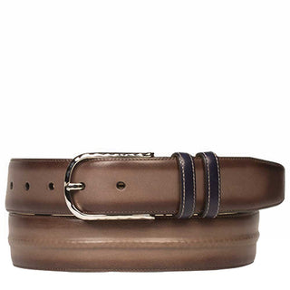 Mezlan Men's Belts Brown Multi Burnished Calfskin AO10832 (MZB1058)-AmbrogioShoes