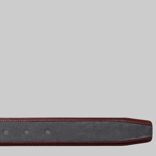 Mezlan Men's Belts Burgundy & Grey Suede & Calfskin AO10237 (MZB1004)-AmbrogioShoes