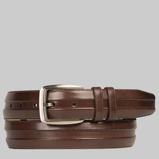 Mezlan Mens Belts Cognac Burnished Calfskin AO10639 (MZB1039)-AmbrogioShoes