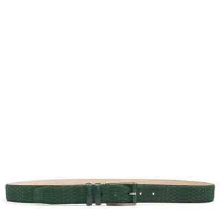 Mezlan Men's Belts Green Snake-Skin AO9975 (MZB1182)-AmbrogioShoes