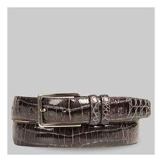 Mezlan Mens Belts Grey Exotic Crocodile AO8603 (MZB1098)-AmbrogioShoes