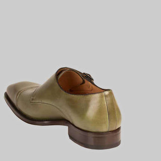 Mezlan Men's Cajal Olive Italian Calfskin Double Monkstrap Loafers (MZ2077)-AmbrogioShoes