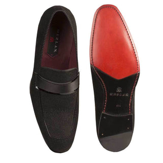 Mezlan Men's Capizzi Black Glass-Beaded Suede Loafers (MZ2080)-AmbrogioShoes