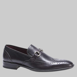 Mezlan Men's Conquista Graphite Calfskin Wing Tip Loafers (MZ2098)-AmbrogioShoes