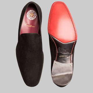 Mezlan Men's Crespi Black Suede Venetian Loafers (MZ2100)-AmbrogioShoes