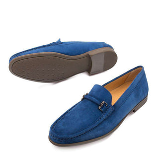 Mezlan Men's Landa Blue Suede Classic Venetian Moccasin Loafers 7240 (MZ2842)-AmbrogioShoes