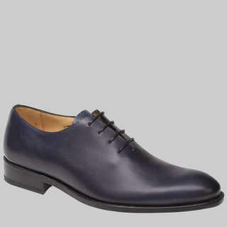 Mezlan Mens Luxury Shoes Blue Burnished Calfskin Oxfords G107 (MZ2286)-AmbrogioShoes