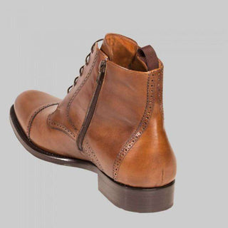 Mezlan Mens Luxury Shoes Bremen II Tan Italian Calfskin Boots (MZW2713)-AmbrogioShoes